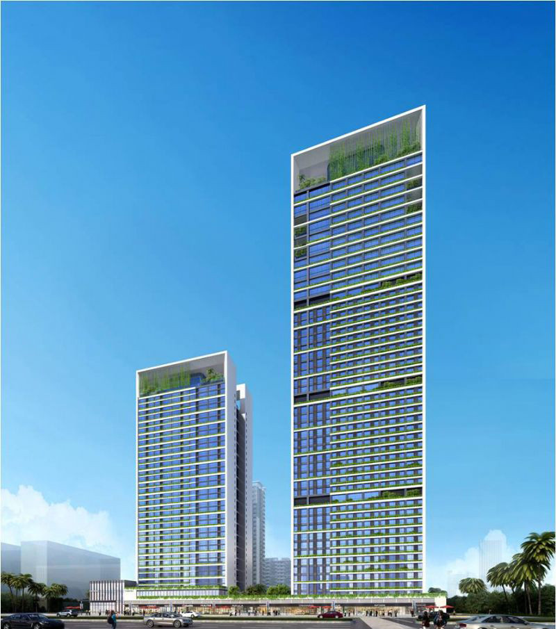 三亚碧桂园传媒中心城景办公产品在售，建面69-120㎡，总价约155-320万/套